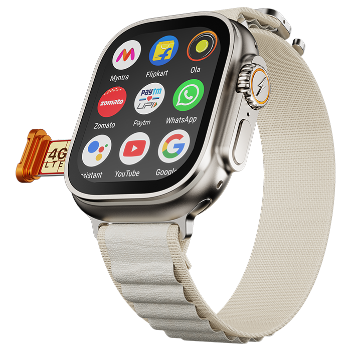 Fire-Boltt Oracle WristPhone - 4G SIM/LTE/WiFi, Android OS, Play store & Phone Notification Smartwatch - Nalanda Enterprises