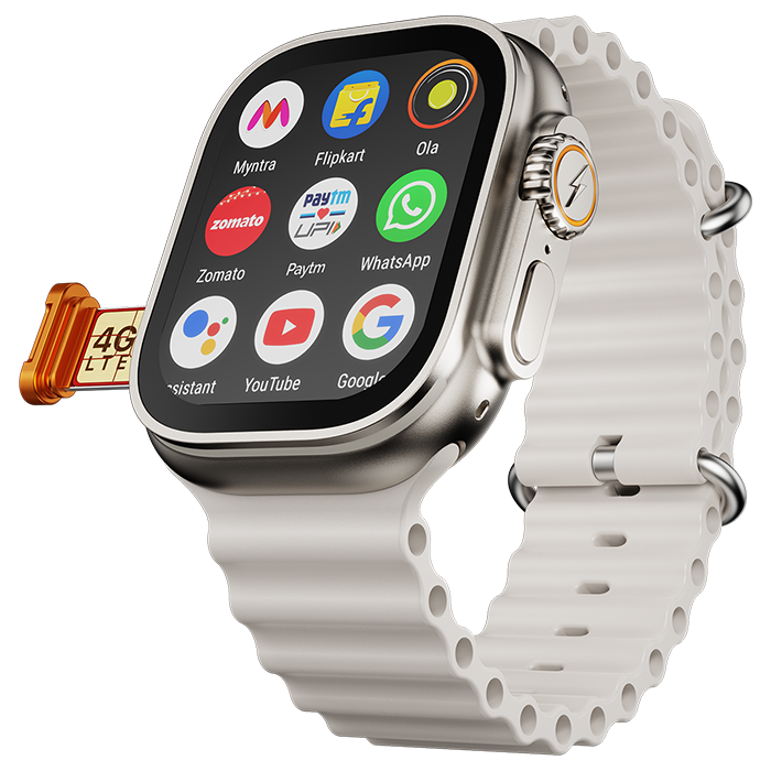 Fire-Boltt Oracle WristPhone - 4G SIM/LTE/WiFi, Android OS, Play store & Phone Notification Smartwatch - Nalanda Enterprises