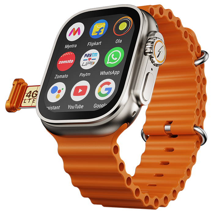 Fire-Boltt Oracle WristPhone - 4G SIM/LTE/WiFi, Android OS, Play store & Phone Notification Smartwatch - Nalanda Enterprises