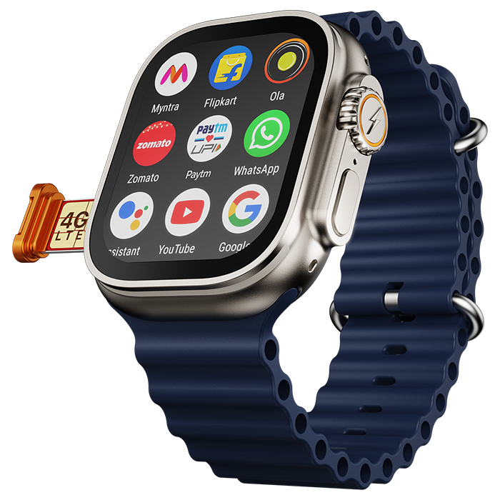 Fire-Boltt Oracle WristPhone - 4G SIM/LTE/WiFi, Android OS, Play store & Phone Notification Smartwatch - Nalanda Enterprises