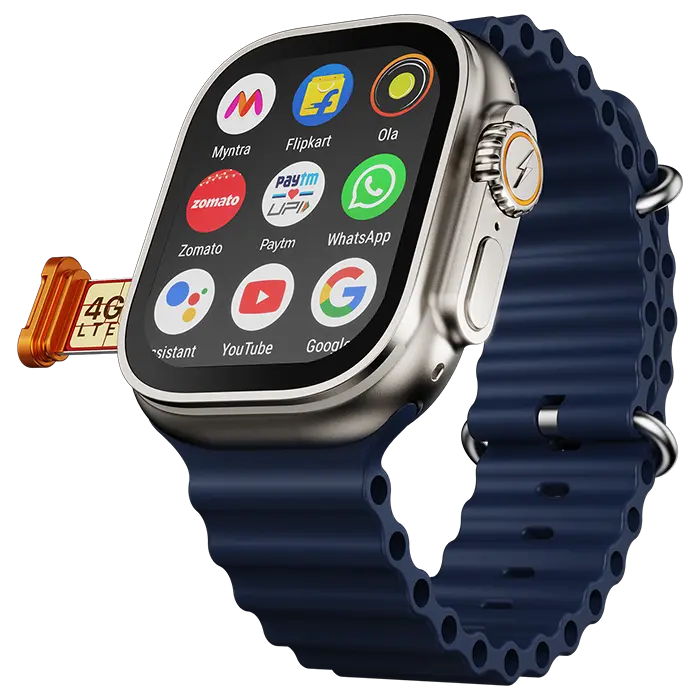 Fire-Boltt Oracle WristPhone - 4G SIM/LTE/WiFi, Android OS, Play store & Phone Notification Smartwatch - Nalanda Enterprises