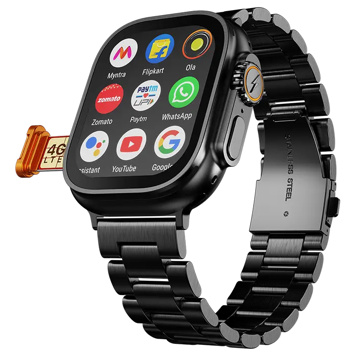 Fire-Boltt Oracle WristPhone - 4G SIM/LTE/WiFi, Android OS, Play store & Phone Notification Smartwatch - Nalanda Enterprises
