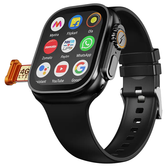 Fire-Boltt Oracle WristPhone - 4G SIM/LTE/WiFi, Android OS, Play store & Phone Notification Smartwatch - Nalanda Enterprises
