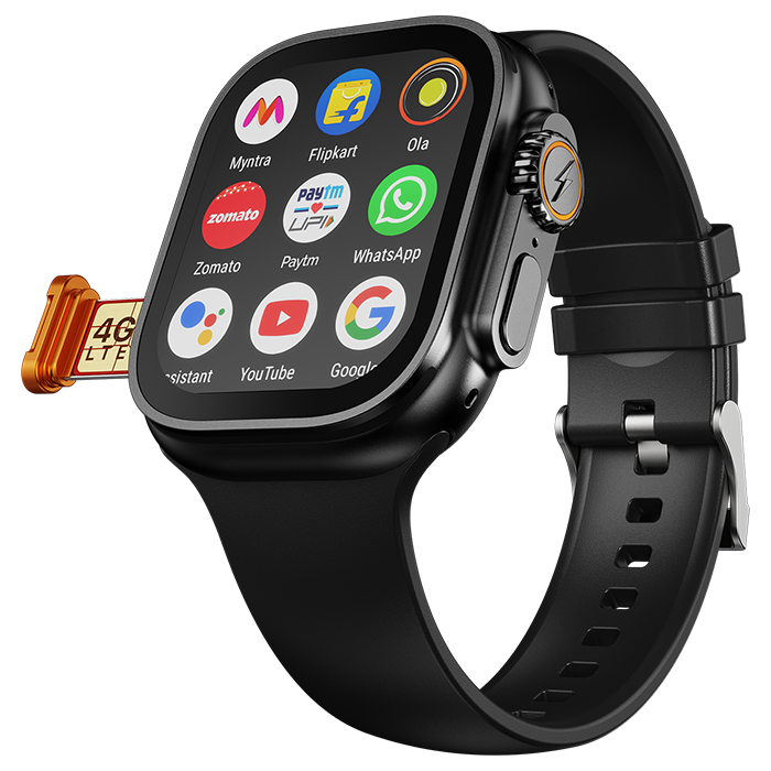 Fire-Boltt Oracle WristPhone - 4G SIM/LTE/WiFi, Android OS, Play store & Phone Notification Smartwatch - Nalanda Enterprises