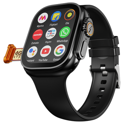 Fire-Boltt Oracle WristPhone - 4G SIM/LTE/WiFi, Android OS, Play store & Phone Notification Smartwatch - Nalanda Enterprises