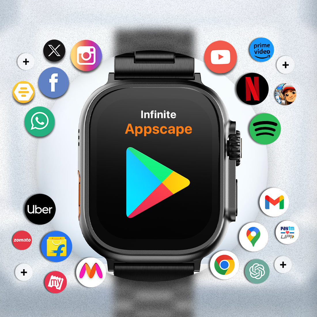 Fire-Boltt Oracle WristPhone - 4G SIM/LTE/WiFi, Android OS, Play store & Phone Notification Smartwatch - Nalanda Enterprises