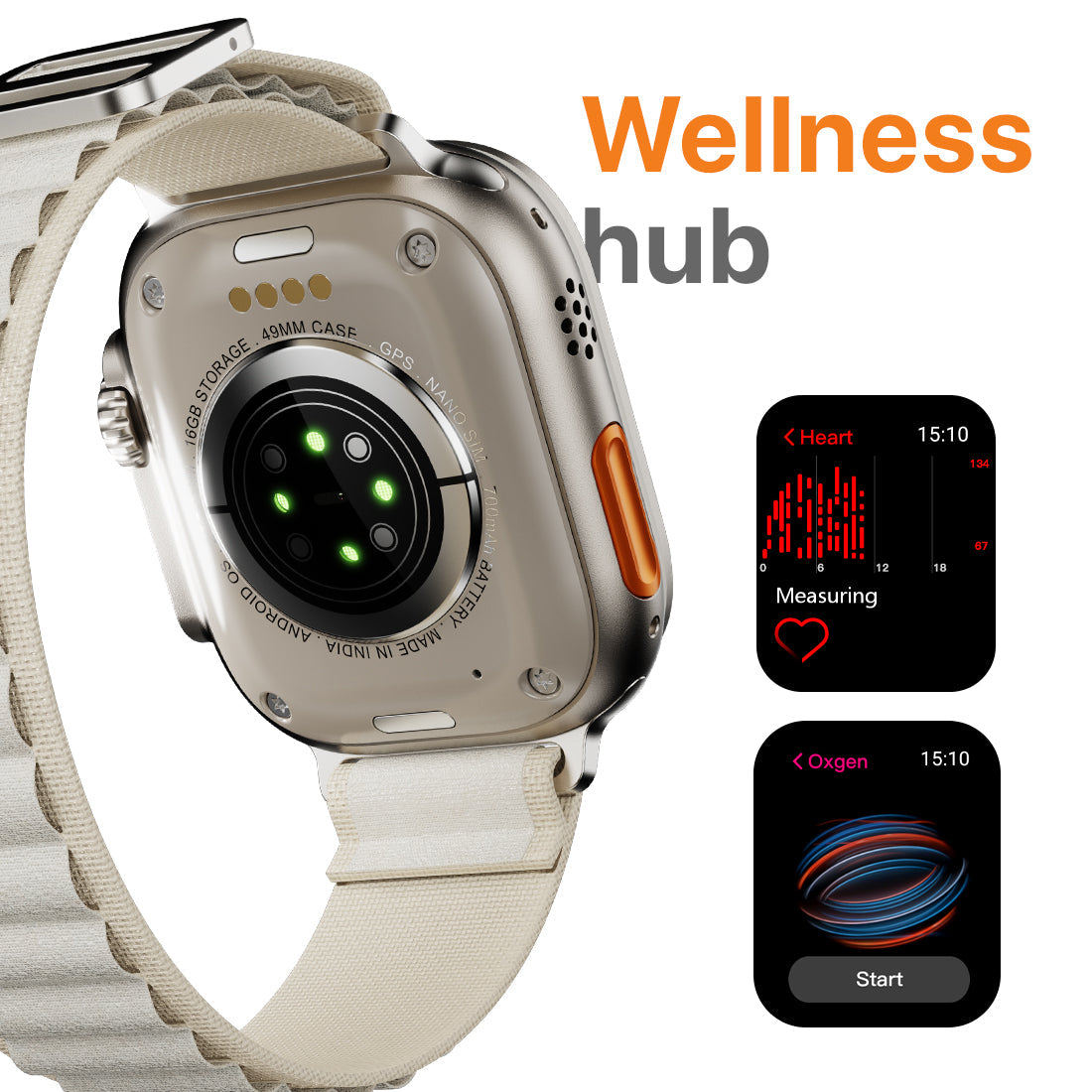 Fire-Boltt Oracle WristPhone - 4G SIM/LTE/WiFi, Android OS, Play store & Phone Notification Smartwatch - Nalanda Enterprises