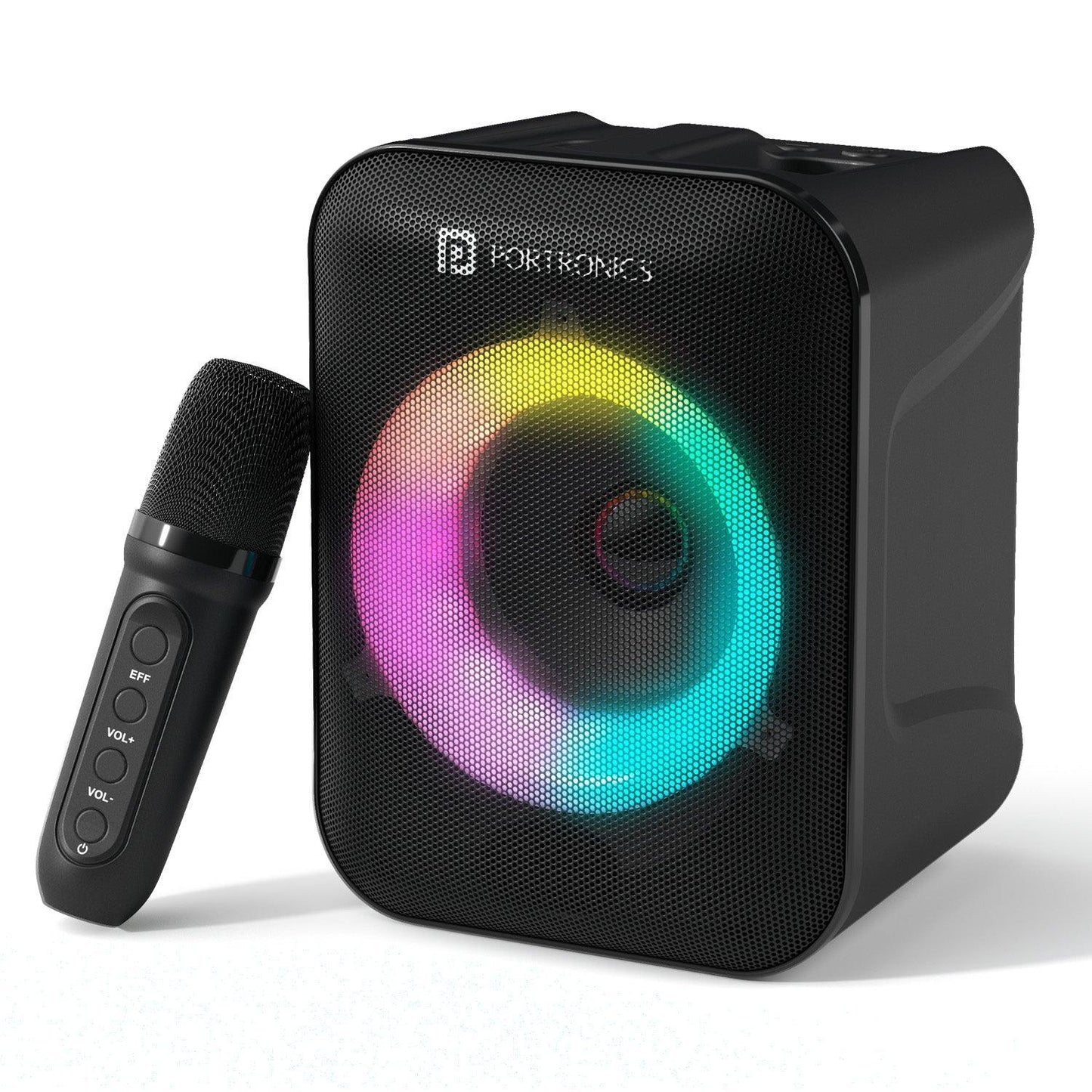 Portronics Apollo One 20W Bluetooth Portable Speaker With Wireless Karaoke Mic,5Hr Playtime 20 W Bluetooth Speaker (Black, 5.2 Channel) - Nalanda Enterprises