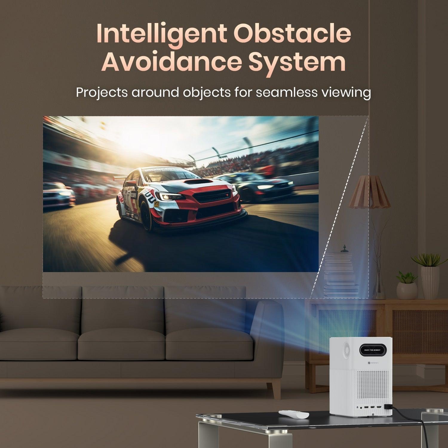 Portronics Beem 500 Smart LED Projector - 6700 Lumens Brightness, Wireless Connectivity, 1080P HD, Built-in Speaker, Compact & Portable - Nalanda Enterprises