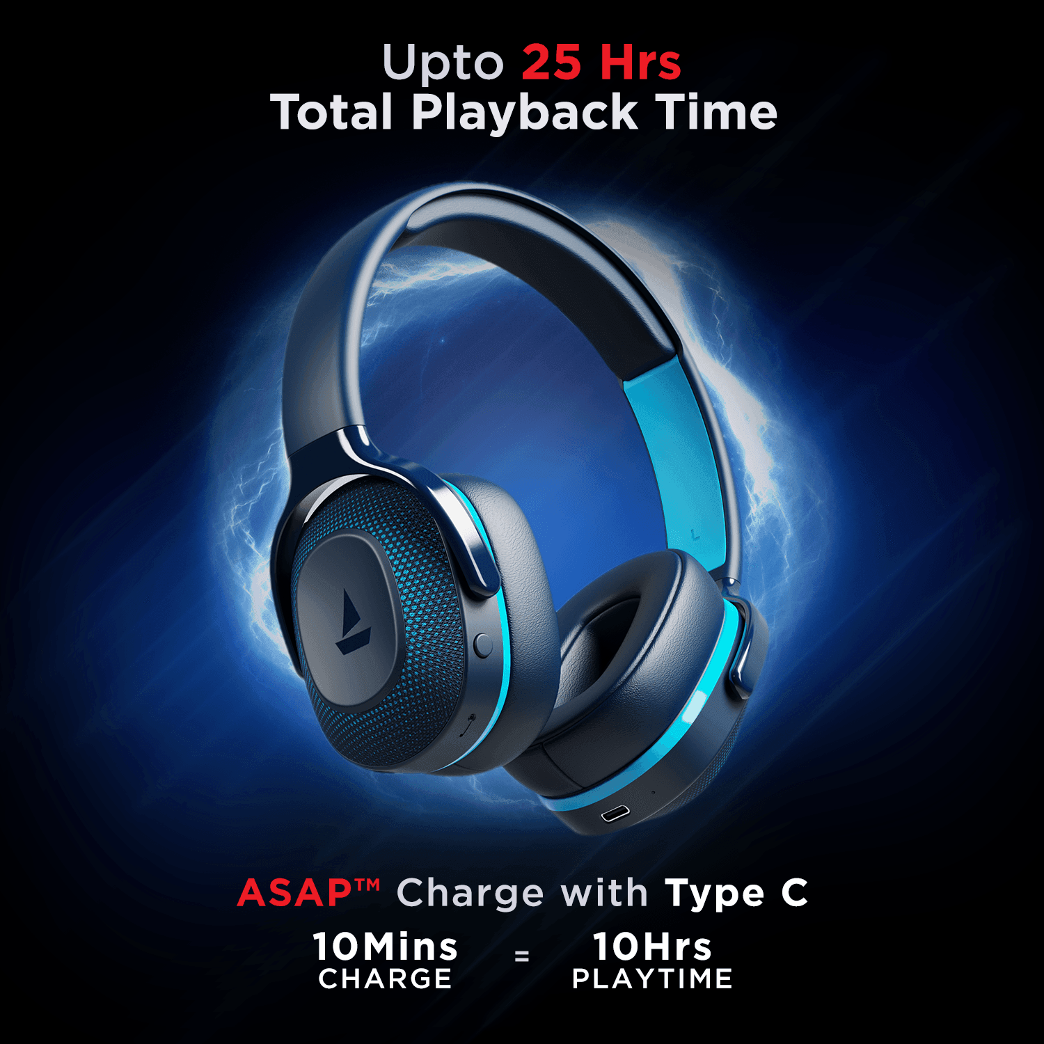 boAt Rockerz 425 | Wireless Bluetooth Headphone with 25 Hours Playback, ASAP Charge, 40mm Drivers - Nalanda Enterprises