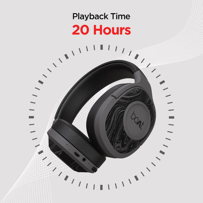 boAt Rockerz 550 | Over Ear Bluetooth Headphones with Upto 20H Playback, 50mm Dynamic Driver, 500mAh Battery - Nalanda Enterprises