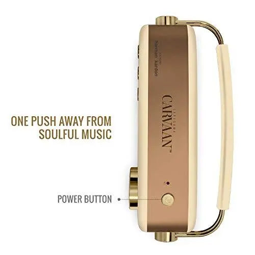 Saregama Carvaan Hindi Portable Music Player - Sound by Harman/Kardon with 5000 Preloaded songs, FM/ BT/AUX - Wine Gold (Champagne Gold) - Nalanda Enterprises