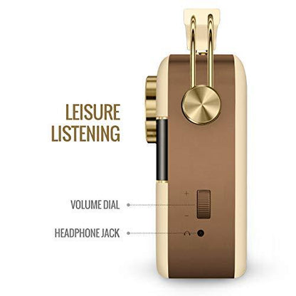 Saregama Carvaan Hindi Portable Music Player - Sound by Harman/Kardon with 5000 Preloaded songs, FM/ BT/AUX - Wine Gold (Champagne Gold) - Nalanda Enterprises