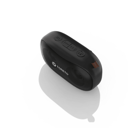 Toreto Bang Pro 10W Wireless Bluetooth Speaker - Dual Audio Drivers, Powerful Bass Radiator, Fast Charging Long Play Time,TWS, Portable, Inbuilt MIC, FM, Type C Charging - Nalanda Enterprises