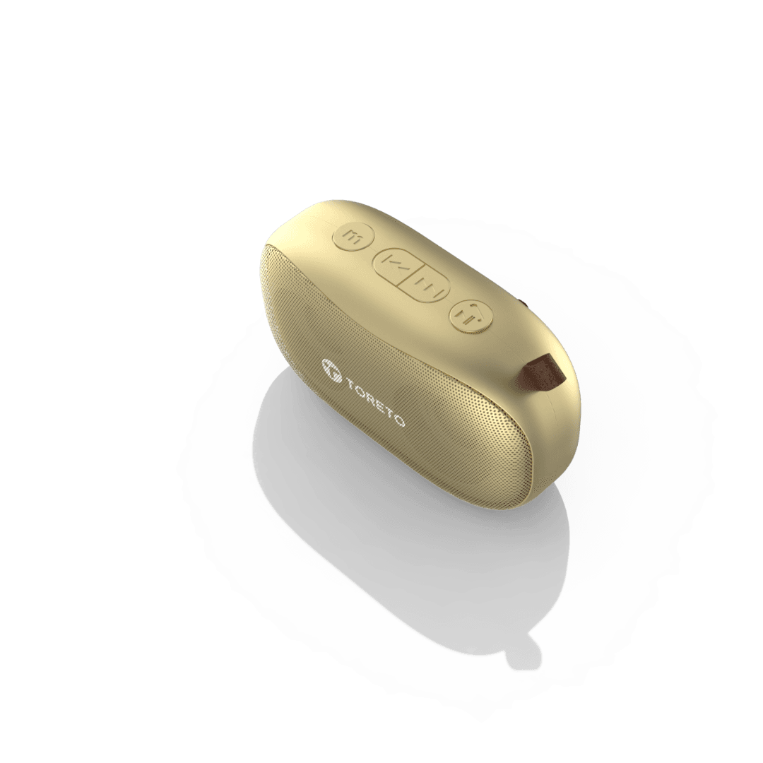 Toreto Bang Pro 10W Wireless Bluetooth Speaker - Dual Audio Drivers, Powerful Bass Radiator, Fast Charging Long Play Time,TWS, Portable, Inbuilt MIC, FM, Type C Charging - Nalanda Enterprises