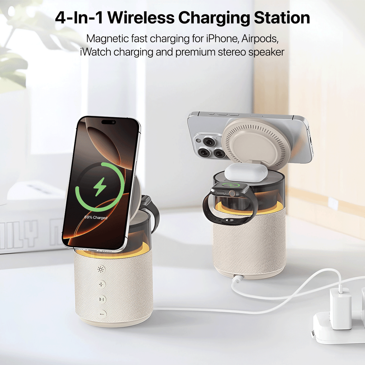 Vaku Luxos ® 4-in-1 Triostation Bluetooth Speaker