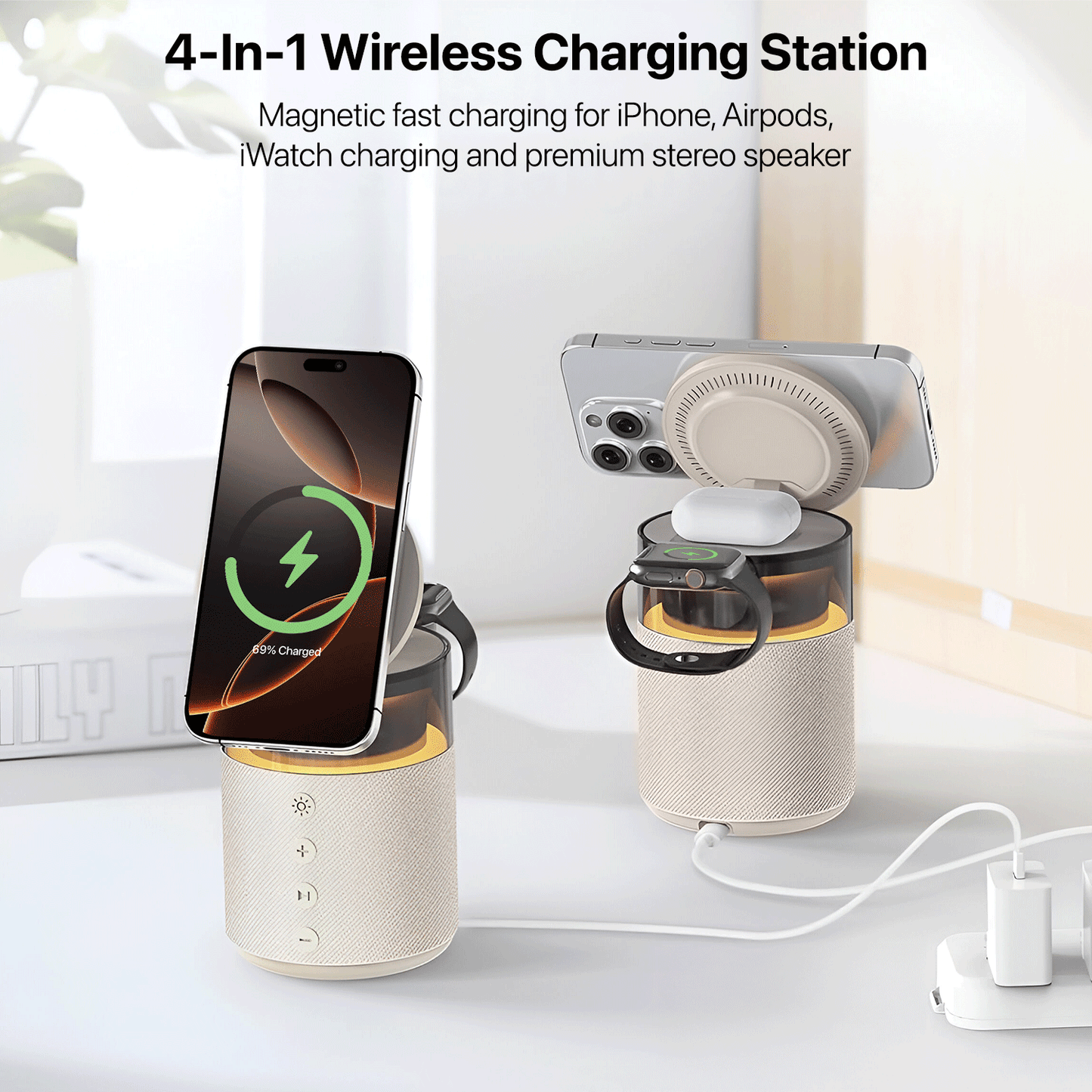 Vaku Luxos ® 4-in-1 Triostation Bluetooth Speaker