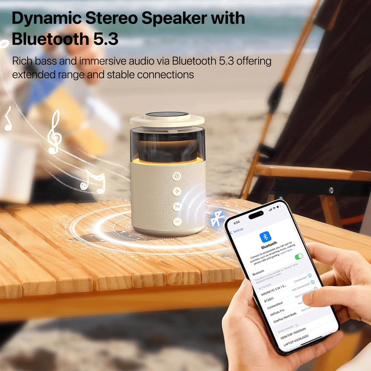 Vaku Luxos ® 4-in-1 Triostation Bluetooth Speaker