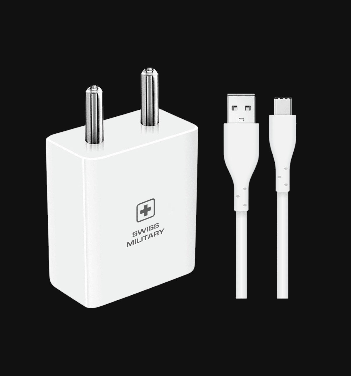 Swiss Military Audio Voltaic 2.4+ Charger with Type-C Cable — 2.4A, USB-A, fast charge
