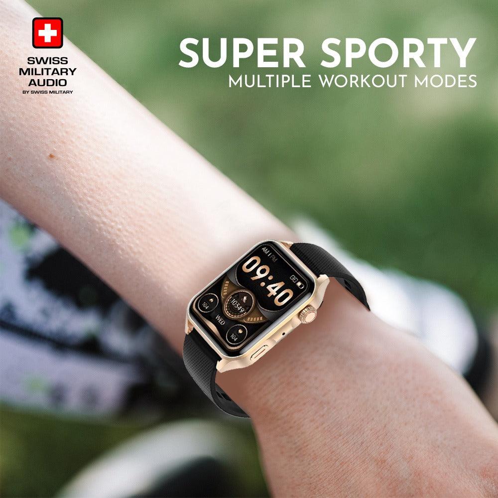 Swiss Military VEGA Waterproof Smartwatch with Sports Mode and bluetooth calling - Nalanda Enterprises