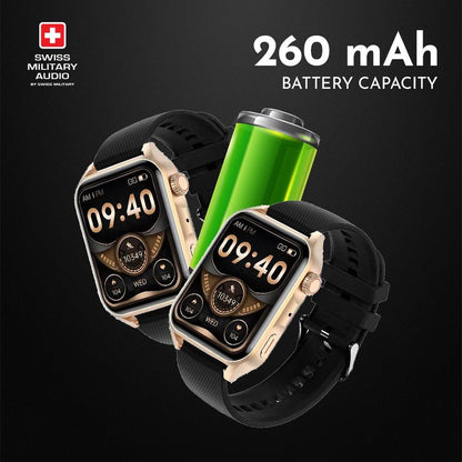 Swiss Military VEGA Waterproof Smartwatch with Sports Mode and bluetooth calling - Nalanda Enterprises