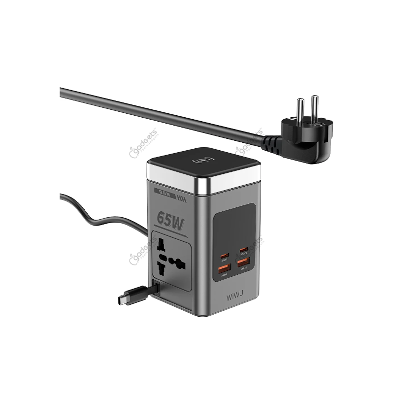 WiWU Wi-W040 8-in-1 GaN Desktop Power Station – 65W