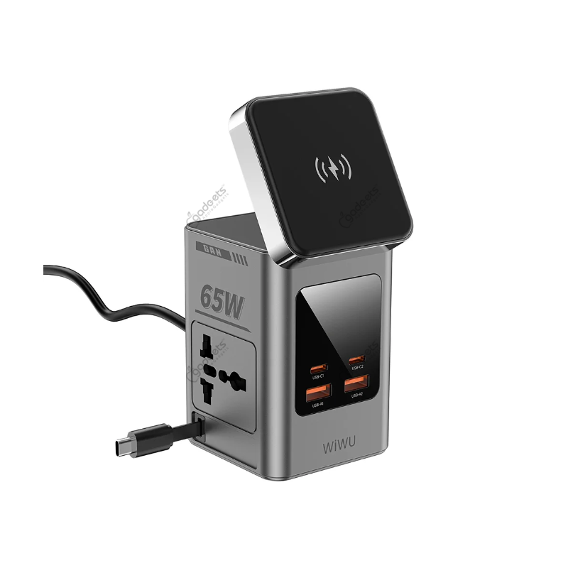 WiWU Wi-W040 8-in-1 GaN Desktop Power Station – 65W