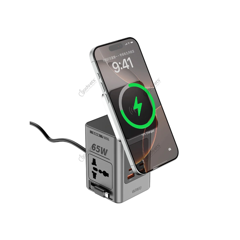 WiWU Wi-W040 8-in-1 GaN Desktop Power Station – 65W