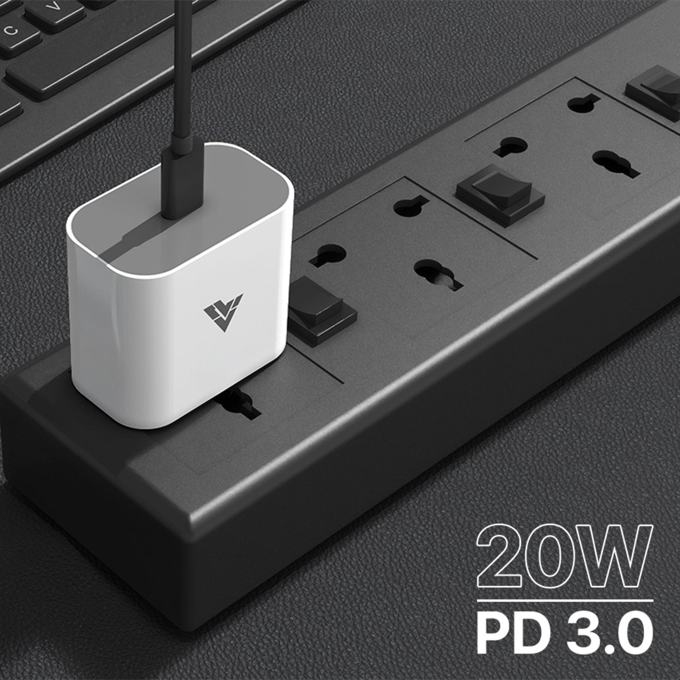 Vaku ® Aiges 20W PD Port Charger Type C Adapter