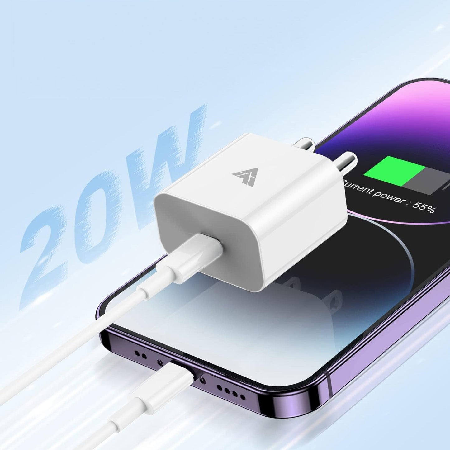 Vaku ® Aiges 20W PD Port Charger Type C Adapter