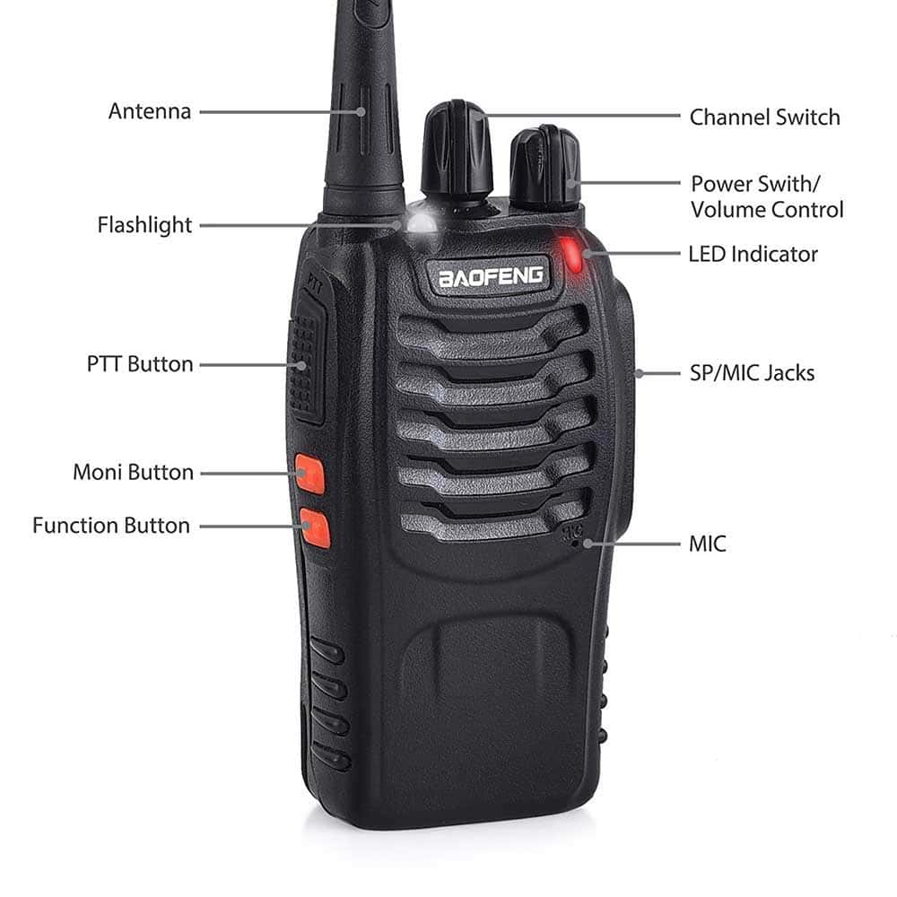 BF-888S Upgraded Two Way Radio BAOFENG T20D Long Range Walkie Talkie with USB-C Charging Compact Portable Design for Outdoor Adventures Team Communication and Emergency Use BAOFENG