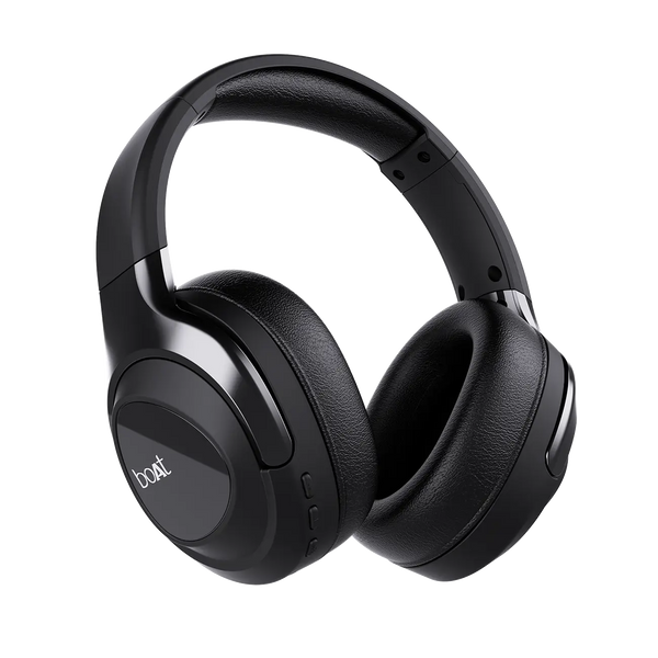 boAt Nirvana Eutopia Bluetooth Over Ear Headphones with Head Tracking Function, Spatial Audio,20 HRS Playtime, ENx Tech, ASAP Charge, Hearables App(Android & iOS Compatible)(Primia Black) - Nalanda Enterprises