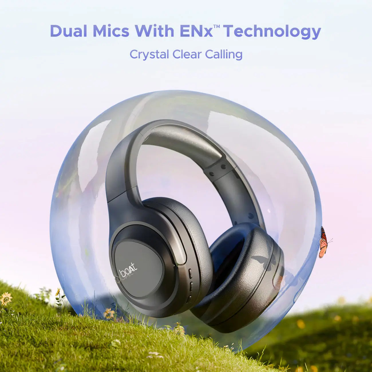 boAt Nirvana Eutopia Bluetooth Over Ear Headphones with Head Tracking Function, Spatial Audio,20 HRS Playtime, ENx Tech, ASAP Charge, Hearables App(Android & iOS Compatible)(Primia Black) - Nalanda Enterprises