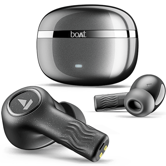 boAt Nirvana Iris Truly Wireless in Ear Ear Buds w/Up to 32 dB Active Noise Cancellation,120 Hrs Playback,Crystal Bionic Sound Powered by HiFi,Beast Mode,ENx Tech,Hearables App - Nalanda Enterprises