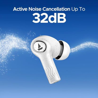 boAt Nirvana Iris Truly Wireless in Ear Ear Buds w/Up to 32 dB Active Noise Cancellation,120 Hrs Playback,Crystal Bionic Sound Powered by HiFi,Beast Mode,ENx Tech,Hearables App - Nalanda Enterprises