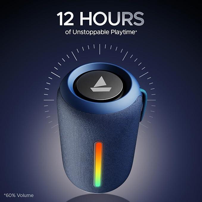 boAt Stone 352 Pro / 358 pro / 350 pro w/ 14W Signature Sound, Up to 12 Hours Playback, RGB LEDs, TWS Feature, Built-in Mic, BTv5.3, AUX Port, IPX5 & Type-C Interface Bluetooth Speaker - Nalanda Enterprises