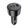 WiWU Wi-CC026 200W Car Charger — Triple-Port Type-C PD PPS Fast Charging with Aluminum + Kevlar Body