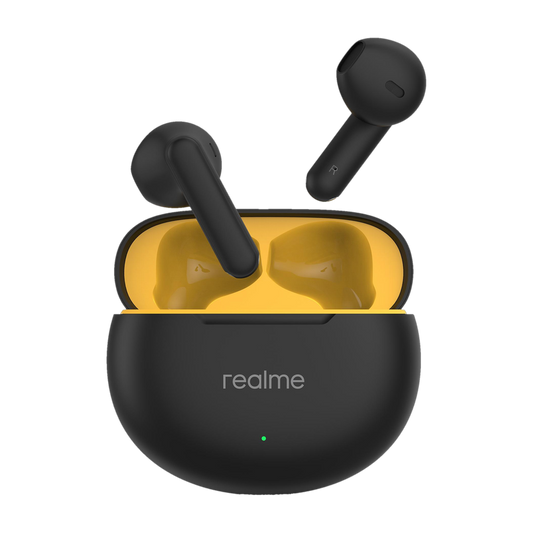 realme Buds T01 TWS Earbuds | 13mm Dynamic Bass Driver | 28Hrs Playback | 10Min=120Min Fast Charge | AI ENC for Calls | 88ms Low Latency | Bluetooth 5.4 | Google Fast Pair | IPX4 | Black - Nalanda Enterprises