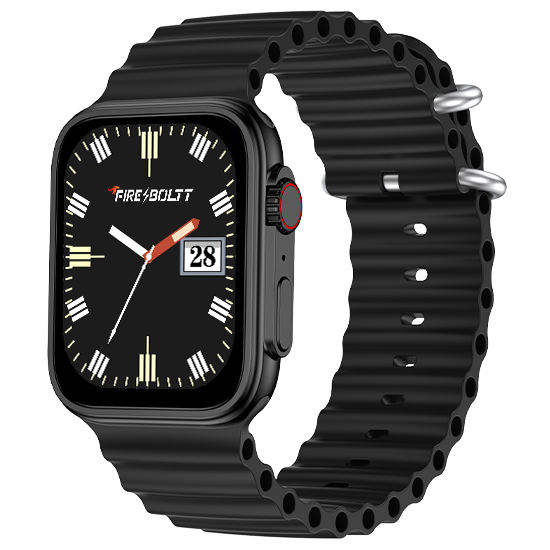 Fire-Boltt Newly Launched Gladiator plus 1.96” AMOLED Display Luxury Smartwatch, Rotating Crown, 115+ Sports Modes & Bluetooth Calling, AI Voice Assistant, Gaming - Nalanda Enterprises