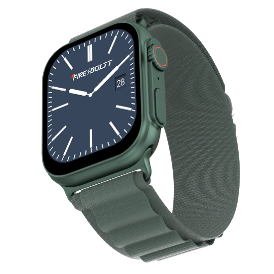 Fire-Boltt Newly Launched Gladiator plus 1.96” AMOLED Display Luxury Smartwatch, Rotating Crown, 115+ Sports Modes & Bluetooth Calling, AI Voice Assistant, Gaming - Nalanda Enterprises