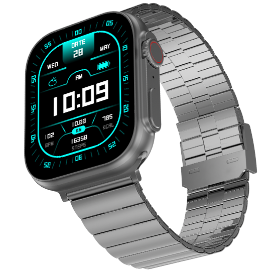 Fire-Boltt Newly Launched Gladiator plus 1.96” AMOLED Display Luxury Smartwatch, Rotating Crown, 115+ Sports Modes & Bluetooth Calling, AI Voice Assistant, Gaming - Nalanda Enterprises