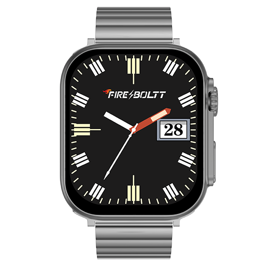 Fire-Boltt Newly Launched Gladiator plus 1.96” AMOLED Display Luxury Smartwatch, Rotating Crown, 115+ Sports Modes & Bluetooth Calling, AI Voice Assistant, Gaming - Nalanda Enterprises