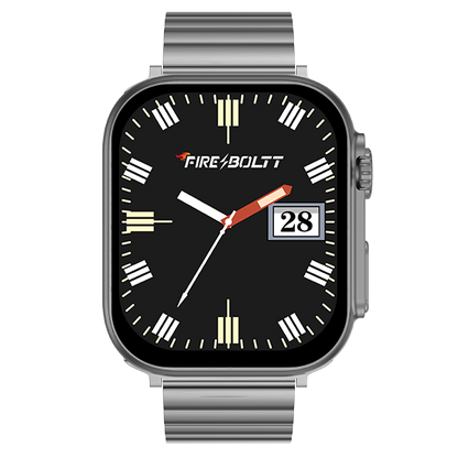 Fire-Boltt Newly Launched Gladiator plus 1.96” AMOLED Display Luxury Smartwatch, Rotating Crown, 115+ Sports Modes & Bluetooth Calling, AI Voice Assistant, Gaming - Nalanda Enterprises