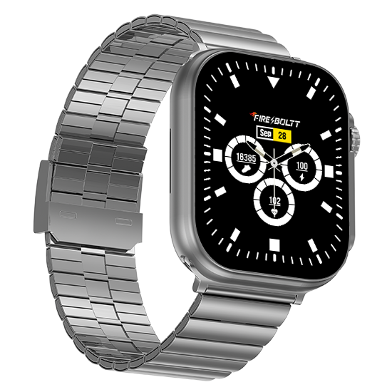 Fire-Boltt Newly Launched Gladiator plus 1.96” AMOLED Display Luxury Smartwatch, Rotating Crown, 115+ Sports Modes & Bluetooth Calling, AI Voice Assistant, Gaming - Nalanda Enterprises