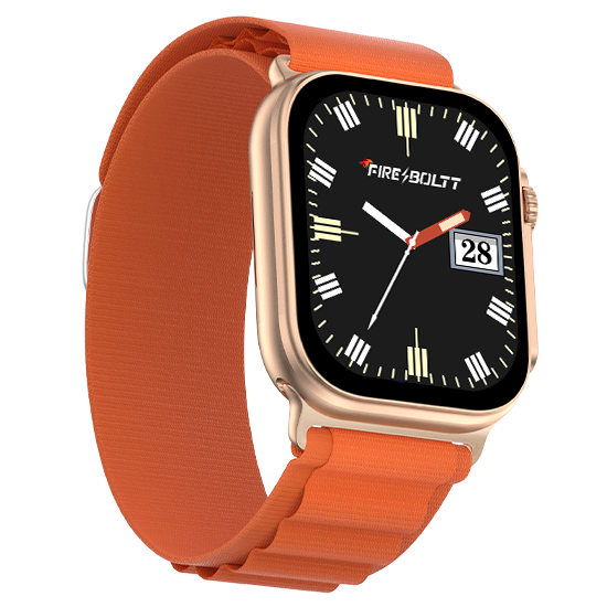 Fire-Boltt Newly Launched Gladiator plus 1.96” AMOLED Display Luxury Smartwatch, Rotating Crown, 115+ Sports Modes & Bluetooth Calling, AI Voice Assistant, Gaming - Nalanda Enterprises