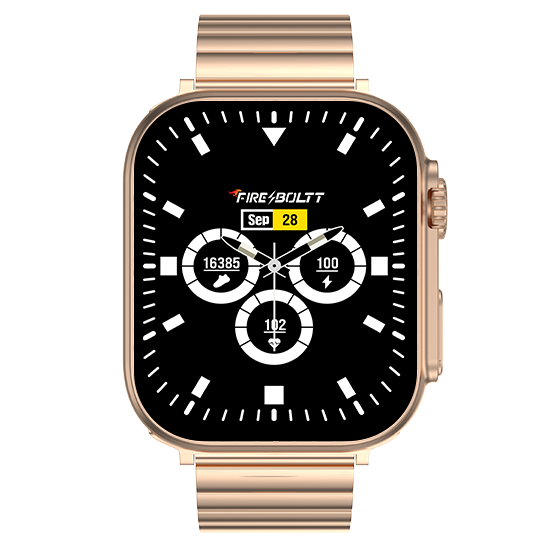 Fire-Boltt Newly Launched Gladiator plus 1.96” AMOLED Display Luxury Smartwatch, Rotating Crown, 115+ Sports Modes & Bluetooth Calling, AI Voice Assistant, Gaming - Nalanda Enterprises
