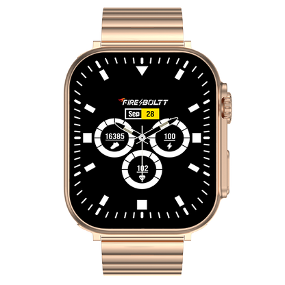 Fire-Boltt Newly Launched Gladiator plus 1.96” AMOLED Display Luxury Smartwatch, Rotating Crown, 115+ Sports Modes & Bluetooth Calling, AI Voice Assistant, Gaming - Nalanda Enterprises