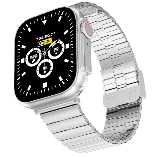 Fire-Boltt Newly Launched Gladiator plus 1.96” AMOLED Display Luxury Smartwatch, Rotating Crown, 115+ Sports Modes & Bluetooth Calling, AI Voice Assistant, Gaming - Nalanda Enterprises