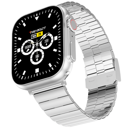Fire-Boltt Newly Launched Gladiator plus 1.96” AMOLED Display Luxury Smartwatch, Rotating Crown, 115+ Sports Modes & Bluetooth Calling, AI Voice Assistant, Gaming - Nalanda Enterprises