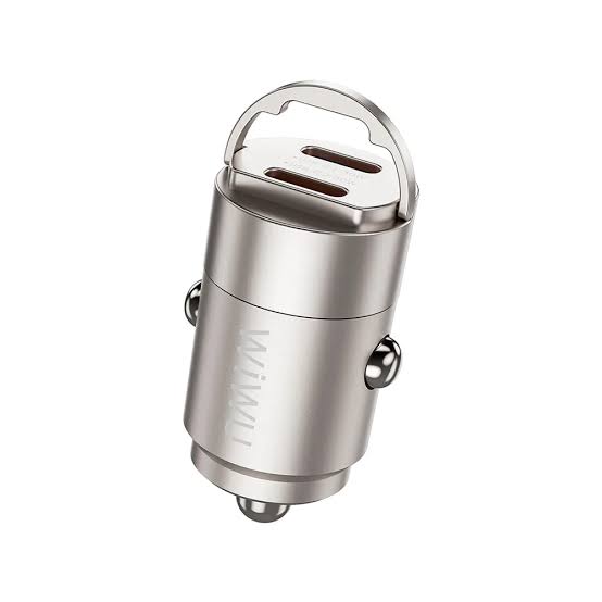 WiWU Wi-QC029 Nano Series 30W Fast Car Charger — Dual USB-C PD Fast Charging